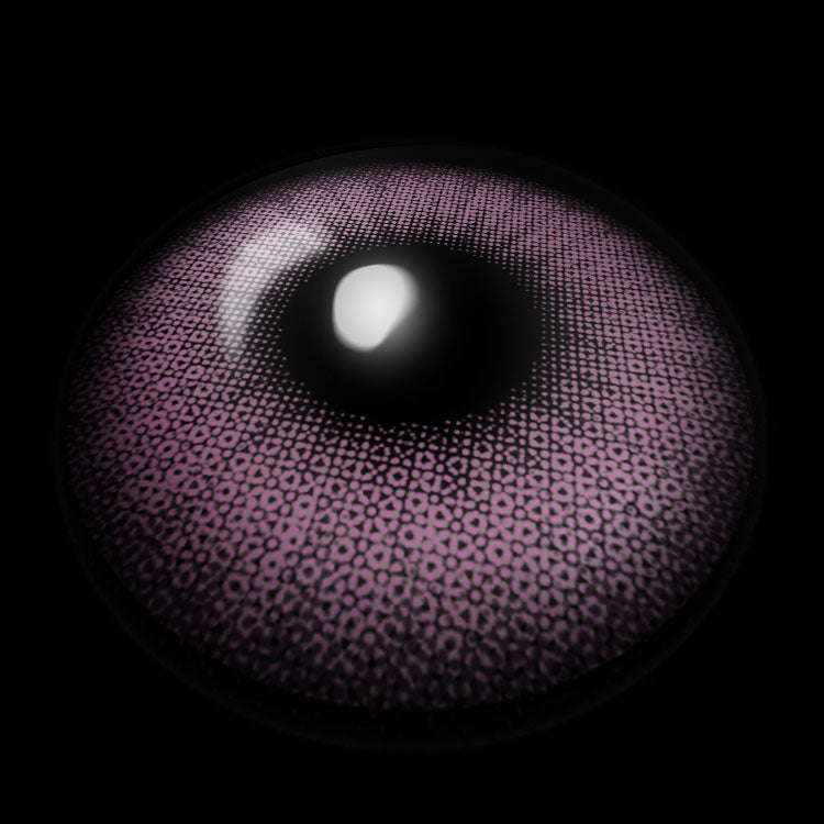 Flora Purple Colored Contact Lenses 3D Display